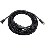 Milspec D19006339 Multi-Outlet 14/3 AC Distribution Extension Cord Black 32.5-Feet