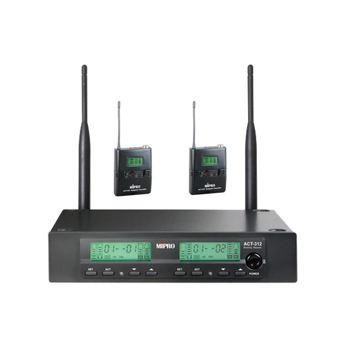 MIPRO ACT-312/ACT-32T2 Dual-Channel Bodypack Wireless System