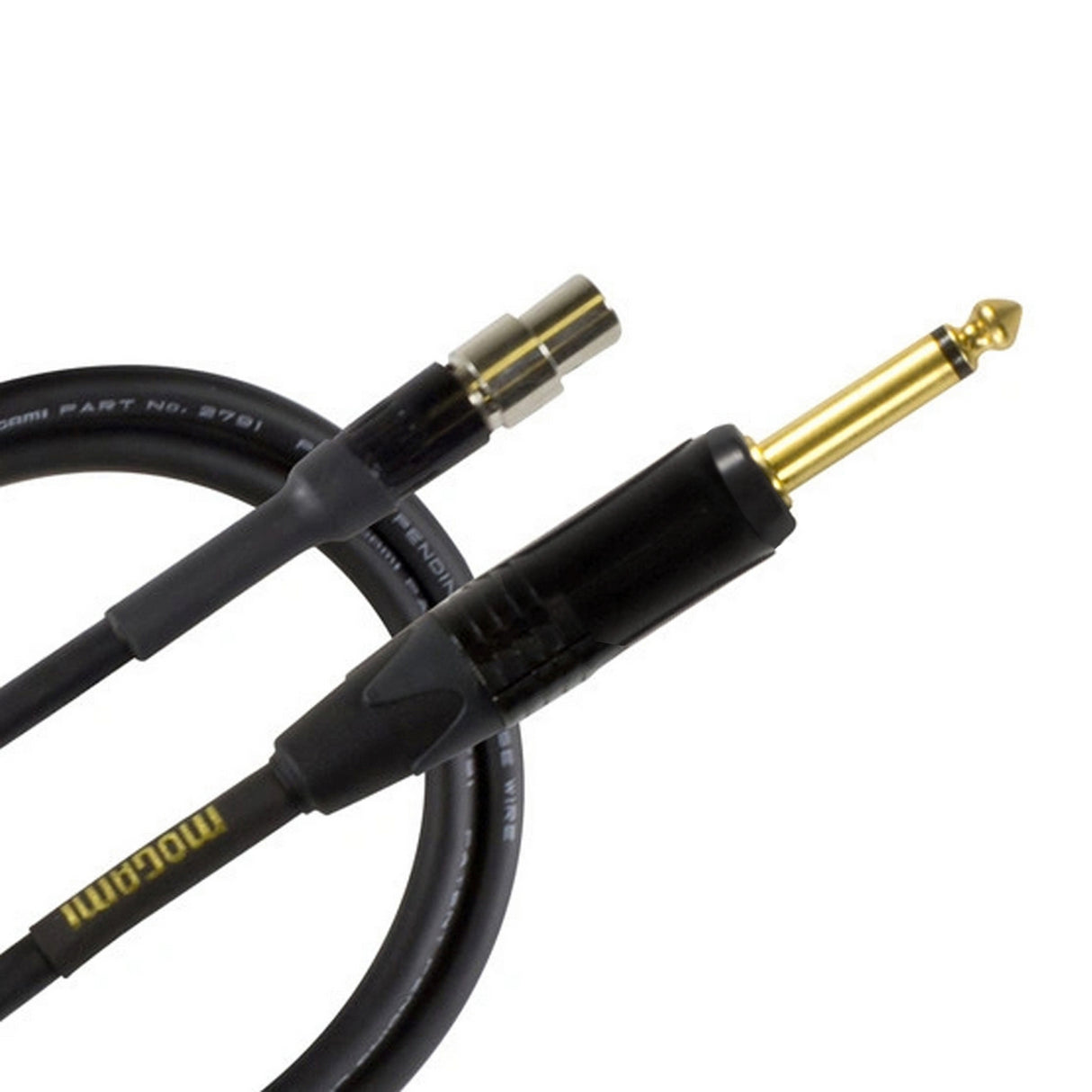 Mogami GOLD BPSH TS-18 | 18 Inch Straight Angle 1/4 Inch Male Plug to TA4F Male Plug Cable
