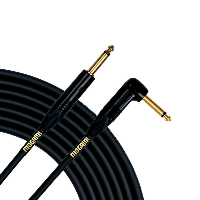 Mogami GOLD INSTRUMENT-02R Straight to Right Angle Instrument Cable 2-Foot