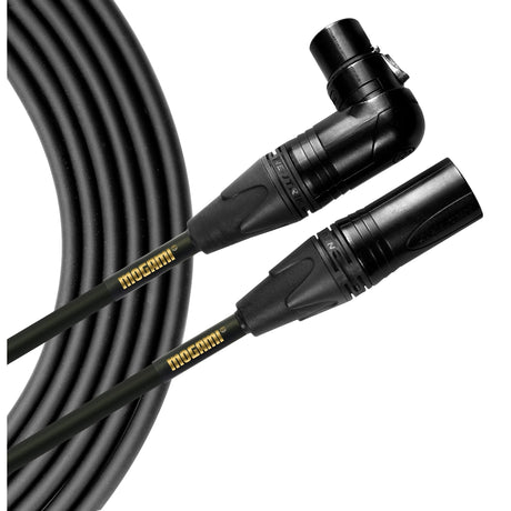 Mogami Gold Stage Ultra Rugged XLR to XLR Microphone Cable - 10-Feet / Straight to Angled