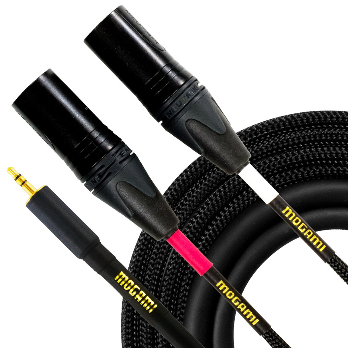 Mogami GOLD 3.5 2 XLRM 15 3.5 TRS to Dual XLR Male Cable, 15-Foot