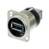 Neutrik NAUSB-W Reversible USB 2.0 Gender Changer Type A and B D-Housing Nickel