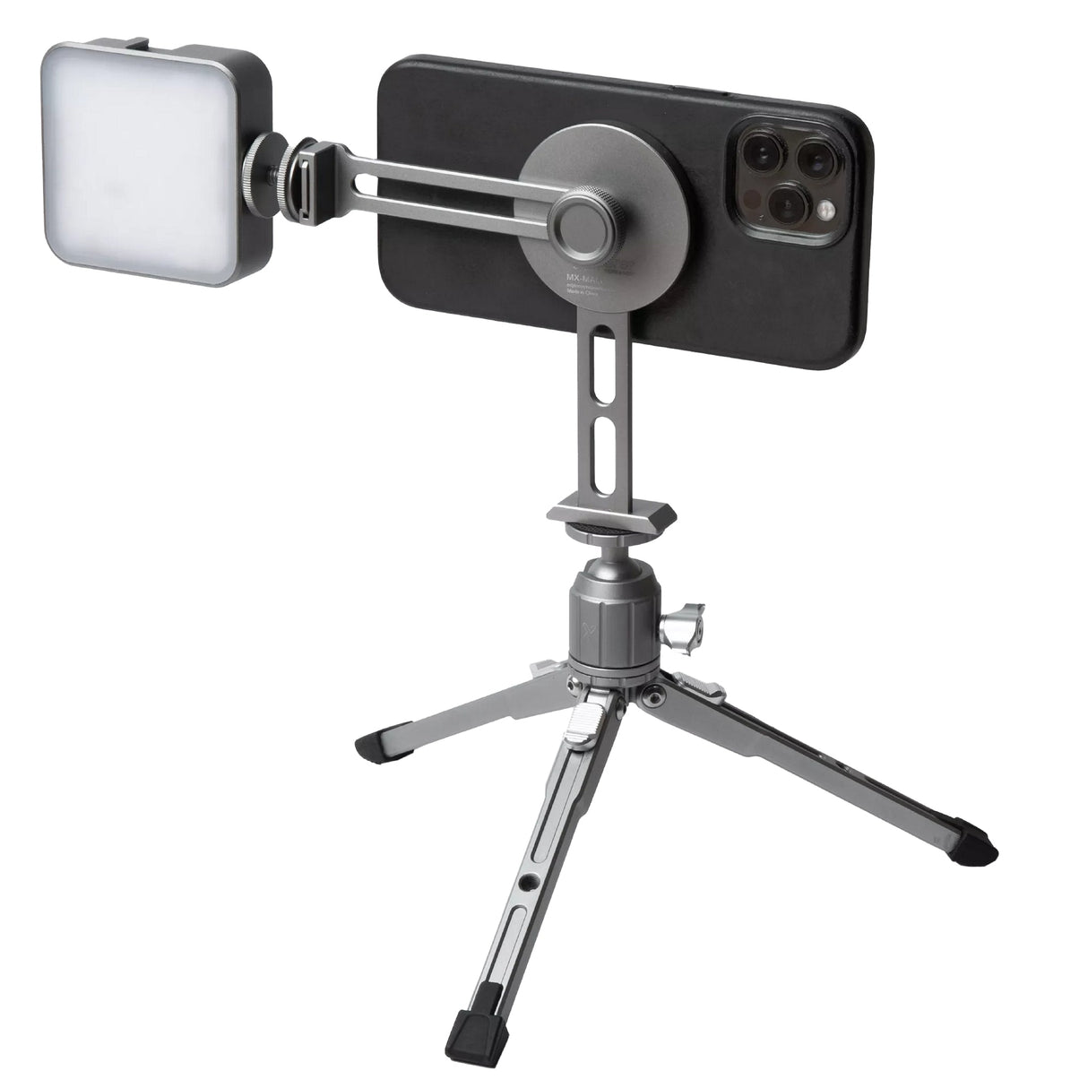 Explorer MX-KIT Magnetic Tripod Phone Mount for MagSafe with Table Top Tripod and LED