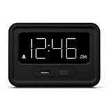 Nonstop Station E Hotel Alarm Clock with Dual USB-C Charging Port