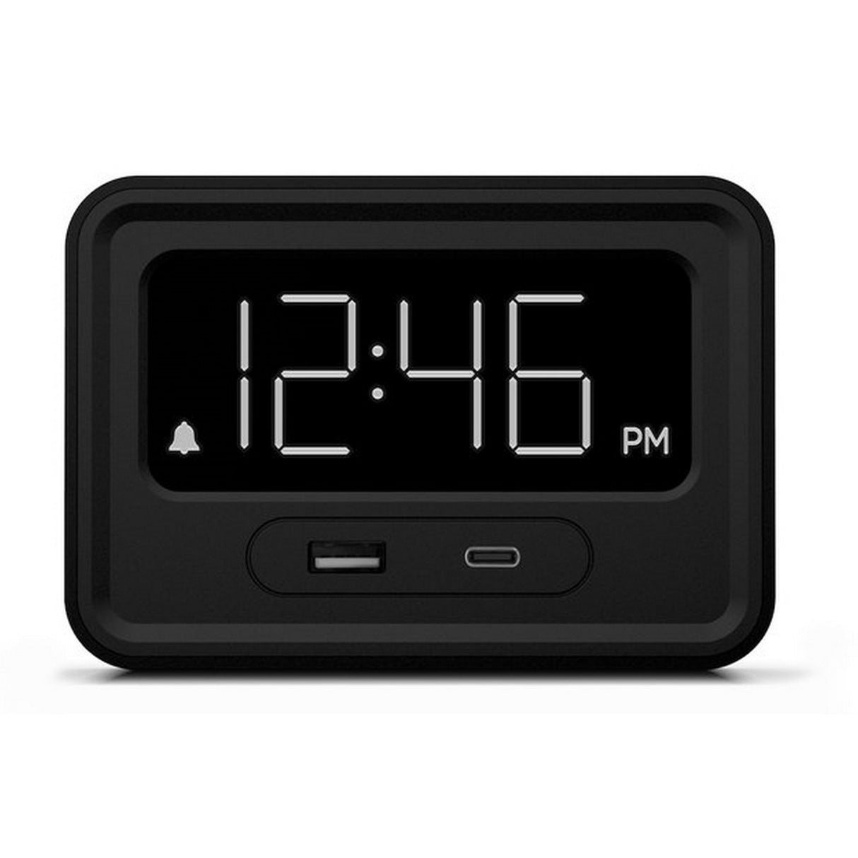 Nonstop Station E Hotel Alarm Clock with Dual USB-C Charging Port