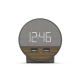Nonstop Station O USB-C Hotel Alarm Clock, Grey Fabric
