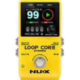 Nux Loop Core Stereo Guitar Looper Pedal and EBS 11-Inch Flat Patch Cable Bundle