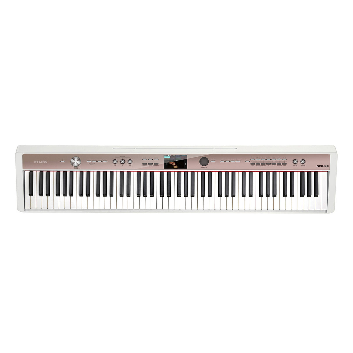 Nux NPK-20 88-Key Triple Sensor GHA Digital Piano, White