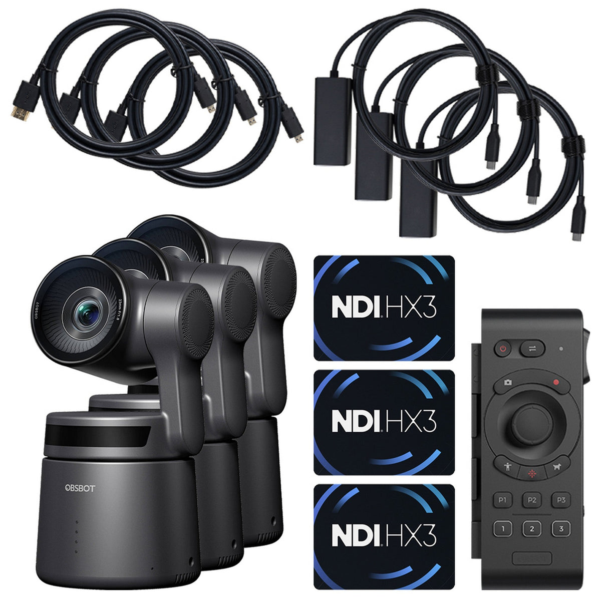 OBSBOT Tail Air NDI Multicam Combo Multi-Camera PTZ Bundle