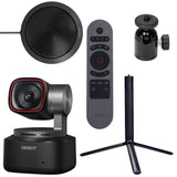 OBSBOT Tiny 2 AI-Tracking PTZ Camera PowerUp Combo with Smart Remote 2 Extendable Tripod and HQ Microphone