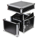 Odyssey 10U Top Slanted 6U Vertical Pro Combo Rack, Black