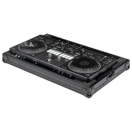 Odyssey 1U Flight Case with Glide Style Laptop Platform and Corner Wheels for Pioneer DJ DDJ-REV5