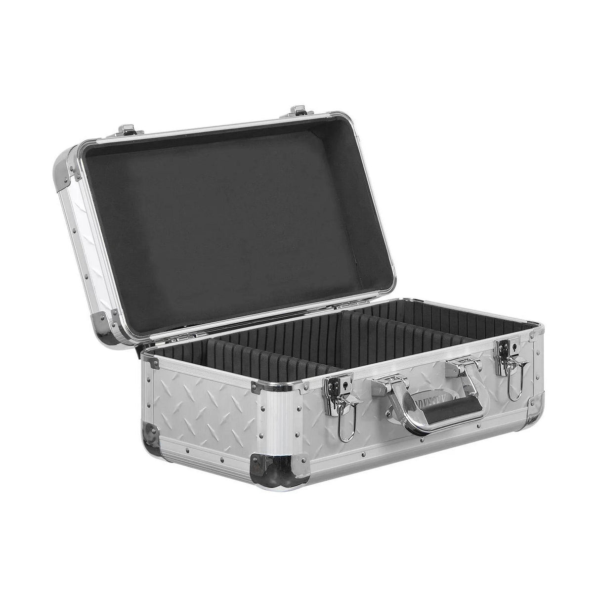 Odyssey KROM CD Case with Interior Dividers - Silver Diamond-Plated / 200 CDs