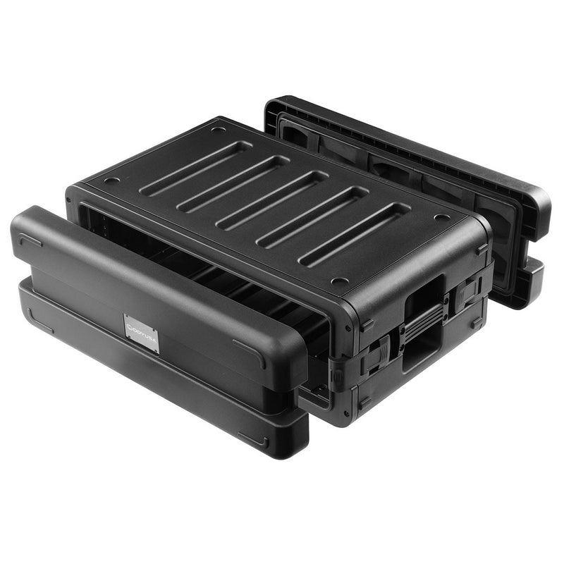 Odyssey VR3XSMIC4ZP Watertight 3U XS Rack Case with 4 Microphone Compartments