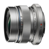 OM System M.Zuiko Digital ED 12mm f/2.0 Wide-Angle Lens, Silver
