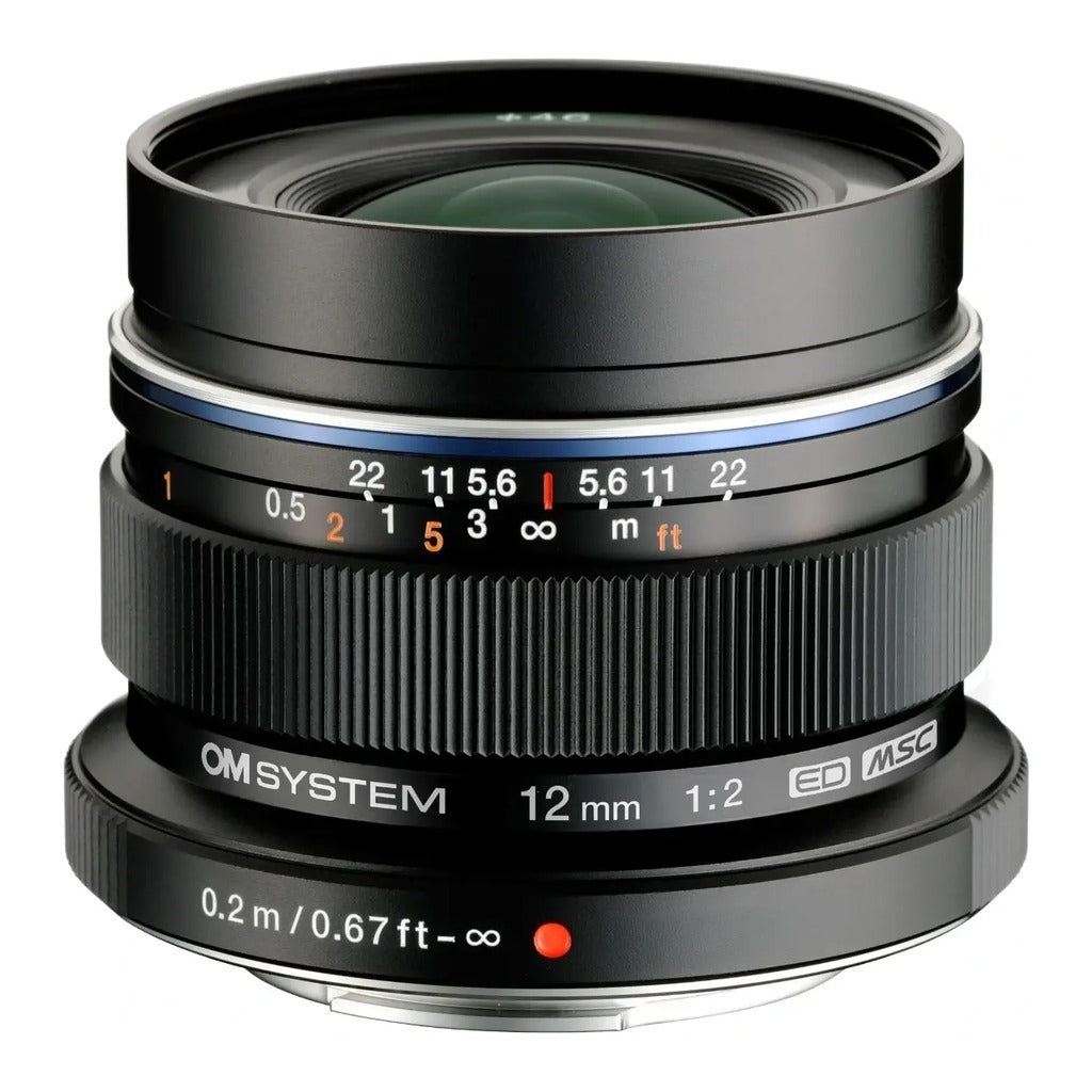OM System M.Zuiko Digital ED 12mm f/2.0 Wide-Angle Lens, Black