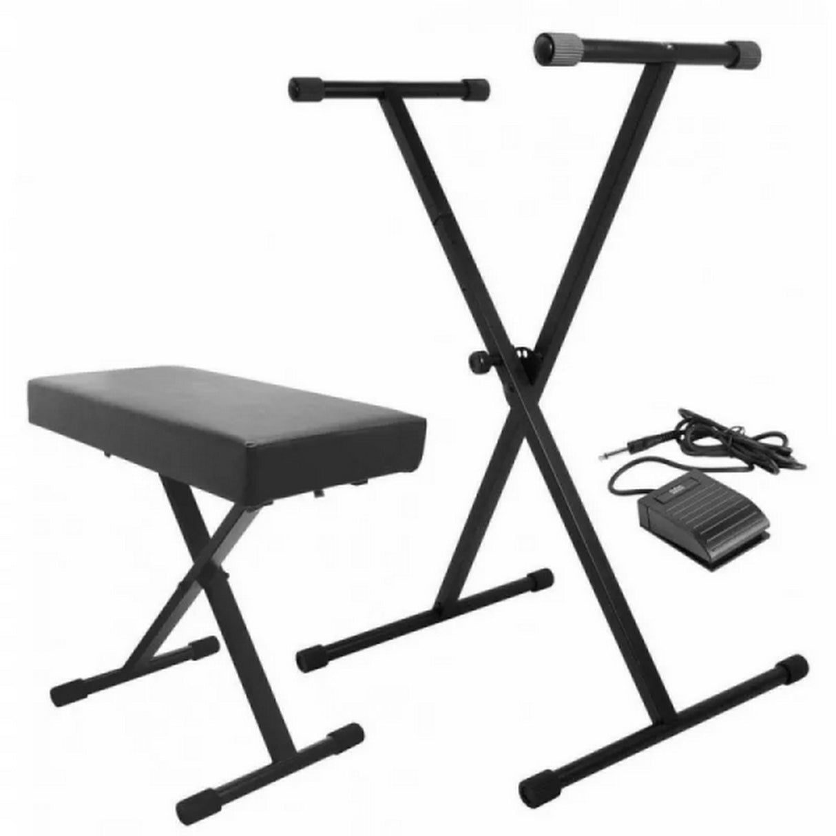 On-Stage KPK6520-BB Keyboard Stand and Bench Pack with Sustain Pedal