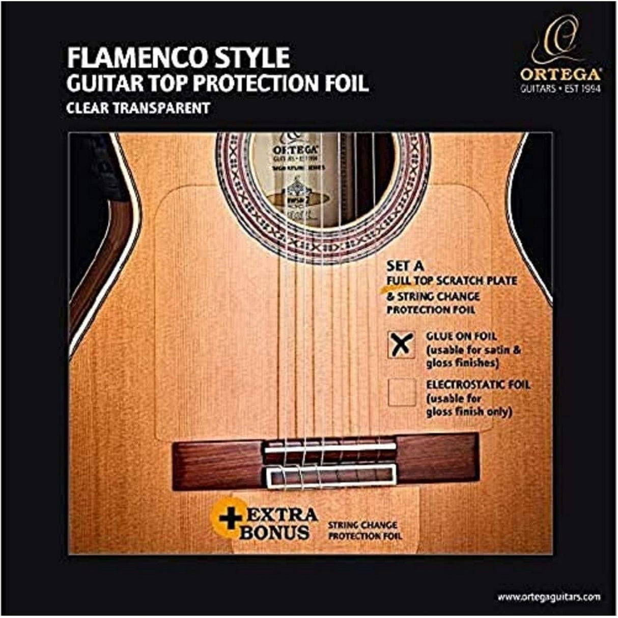 Ortega Guitars OPG-FLAM1 Full Top Protection Foil Transparent