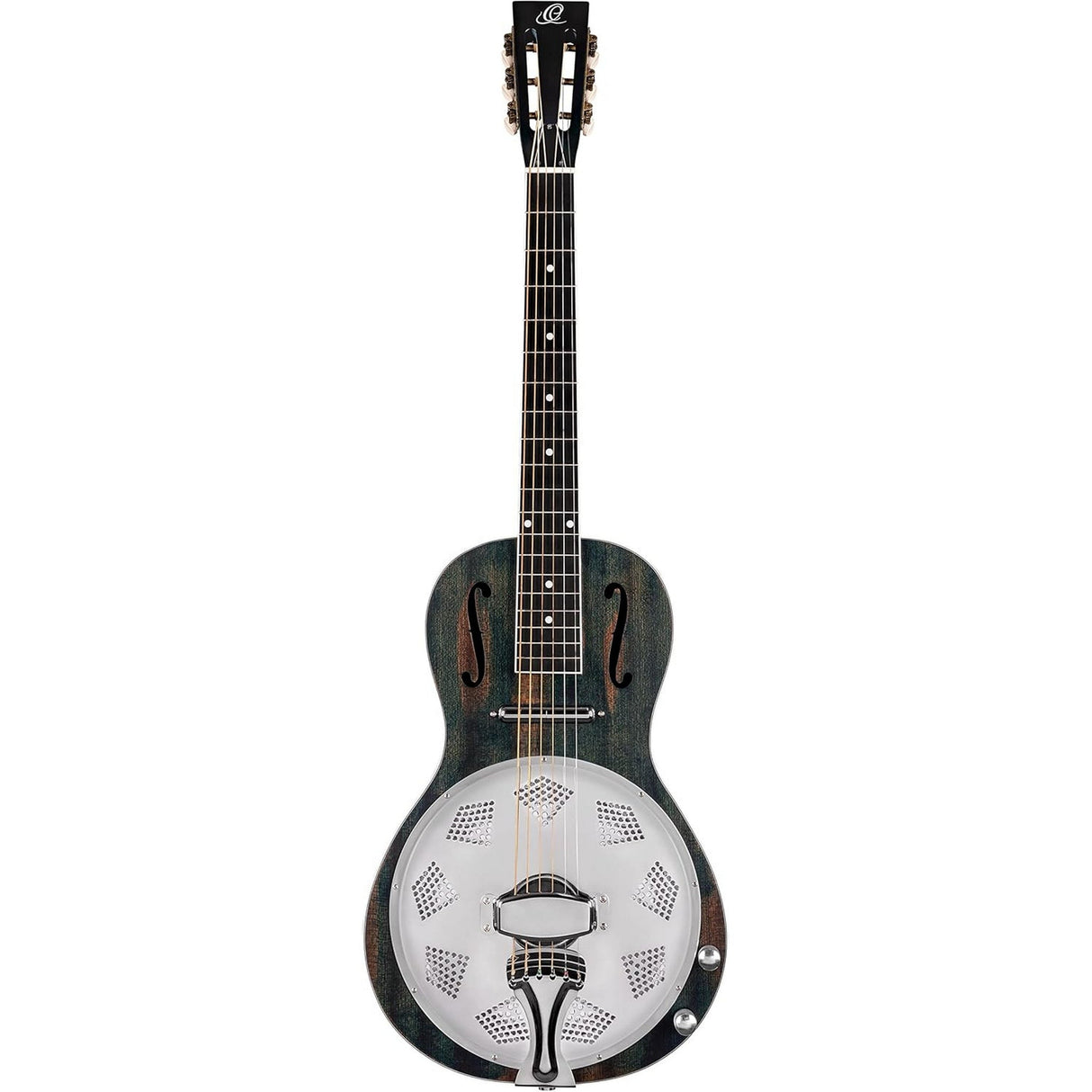 Ortega Guitars RRG30E-DD Americana Series Resonator Guitar Distressed Satin Denim