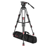 OZEN 10AL2 Tripod System with AGILE 10 Full-Size E-Z LOAD 100mm Fluid Head, TR-100AL2 Heavy-Duty Aluminum Tripod and Soft Case