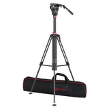 OZEN 10LIFT-S Tripod System with AGILE 10S S-LOC 100mm Fluid Head, E-Z LIFT Tripod, Pneumatic Column, and Soft Case