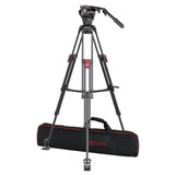 OZEN 6EZS Tripod System with AGILE 6S S-LOC 75mm Fluid Head, EZ-75 Carbon Fiber Tripod, and Soft Case