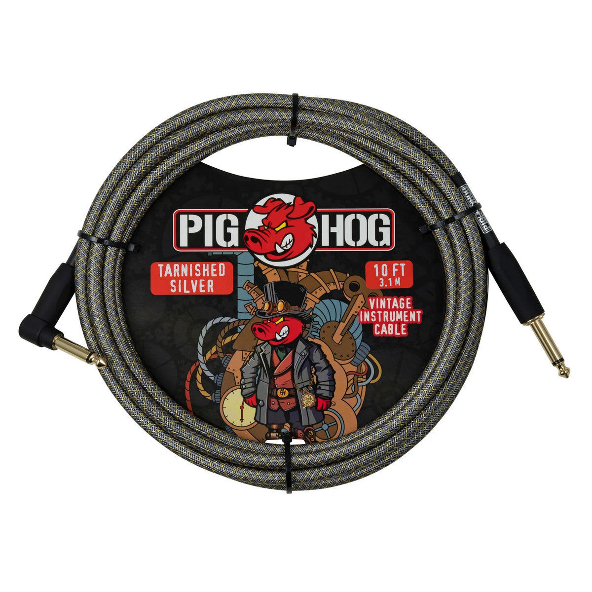 Pig Hog Tarnished Silver Instrument Cable