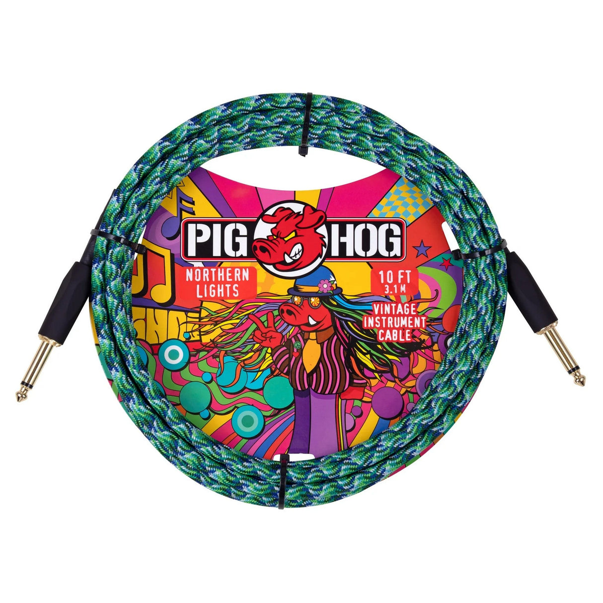Pig Hog Northern Lights Tie Dye Instrument Cable