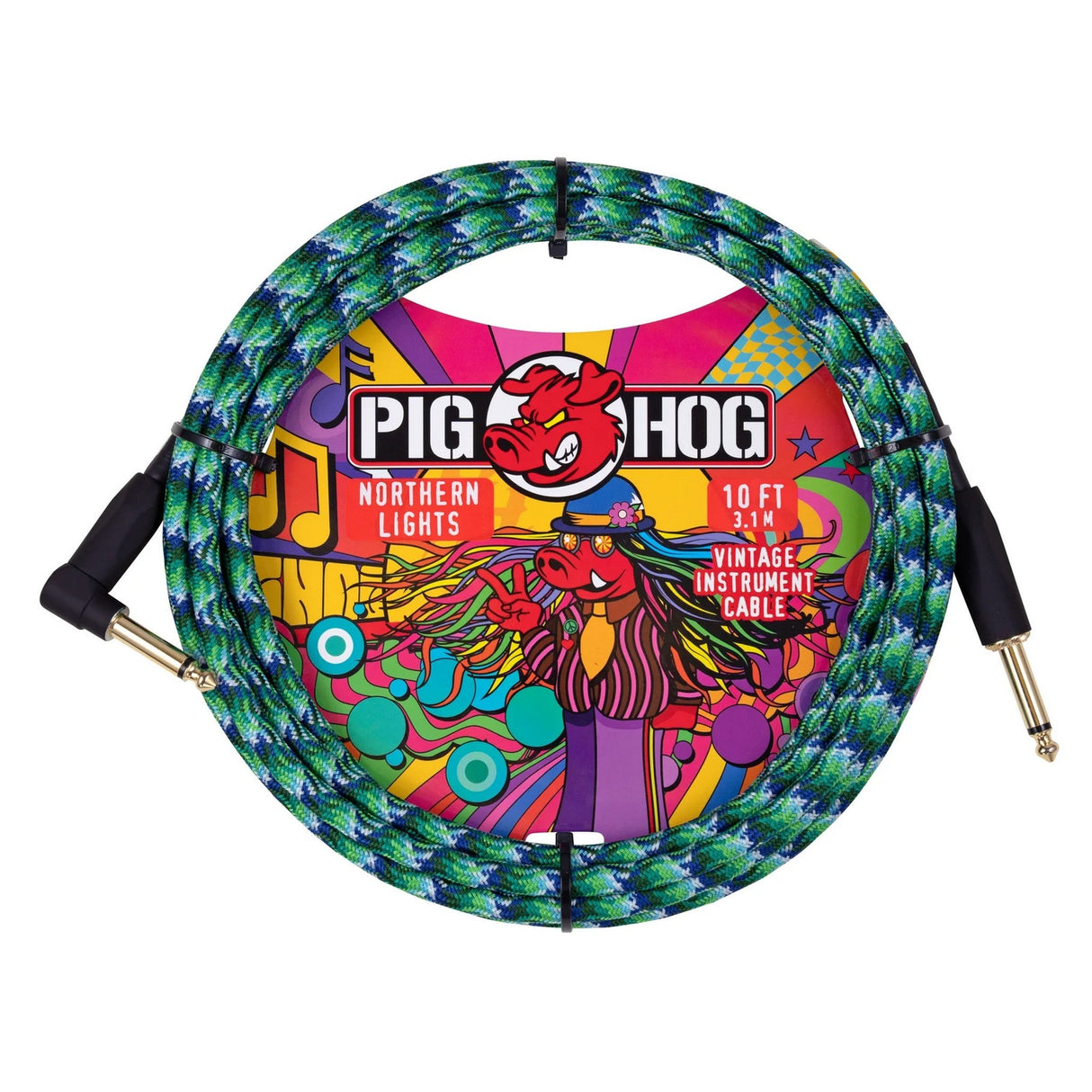 Pig Hog Northern Lights Tie Dye Instrument Cable