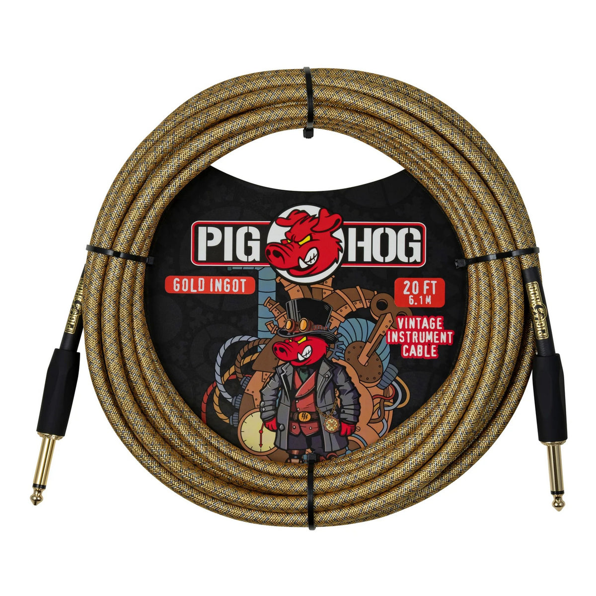 Pig Hog Gold Ingot Instrument Cable