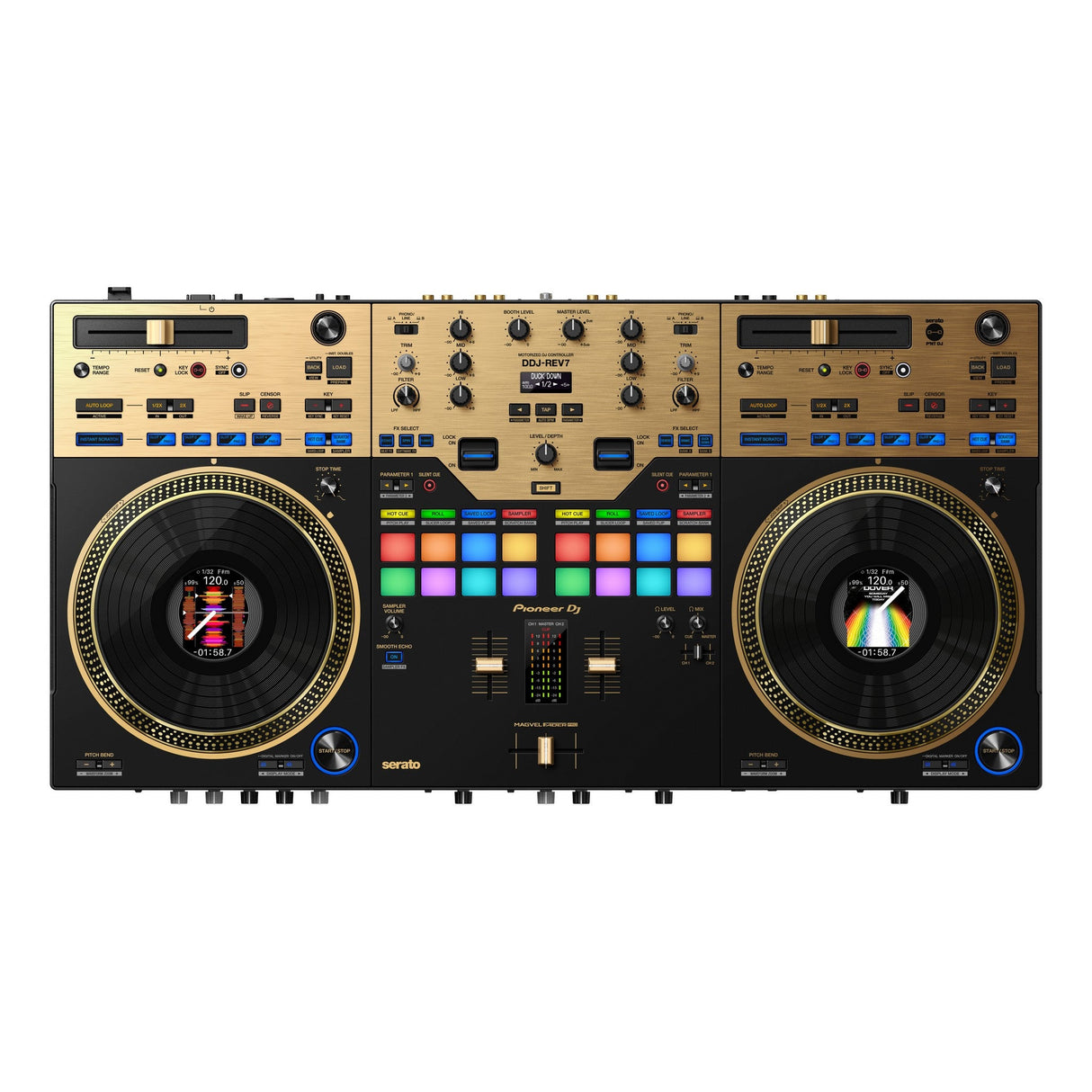 Pioneer DJ DDJ-REV7-N Scratch-Style 2-Channel DJ Controller, Gold