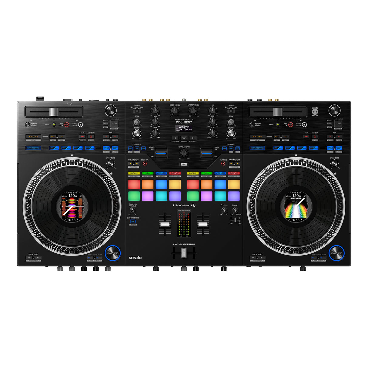 Pioneer DJ DDJ-REV7 Scratch-Style 2-Channel Professional DJ Controller for Serato