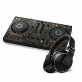 Pioneer DJ DDJ-FLX4 2-Channel DJ Controller with HDJ-X5-K DJ Headphones Bundle