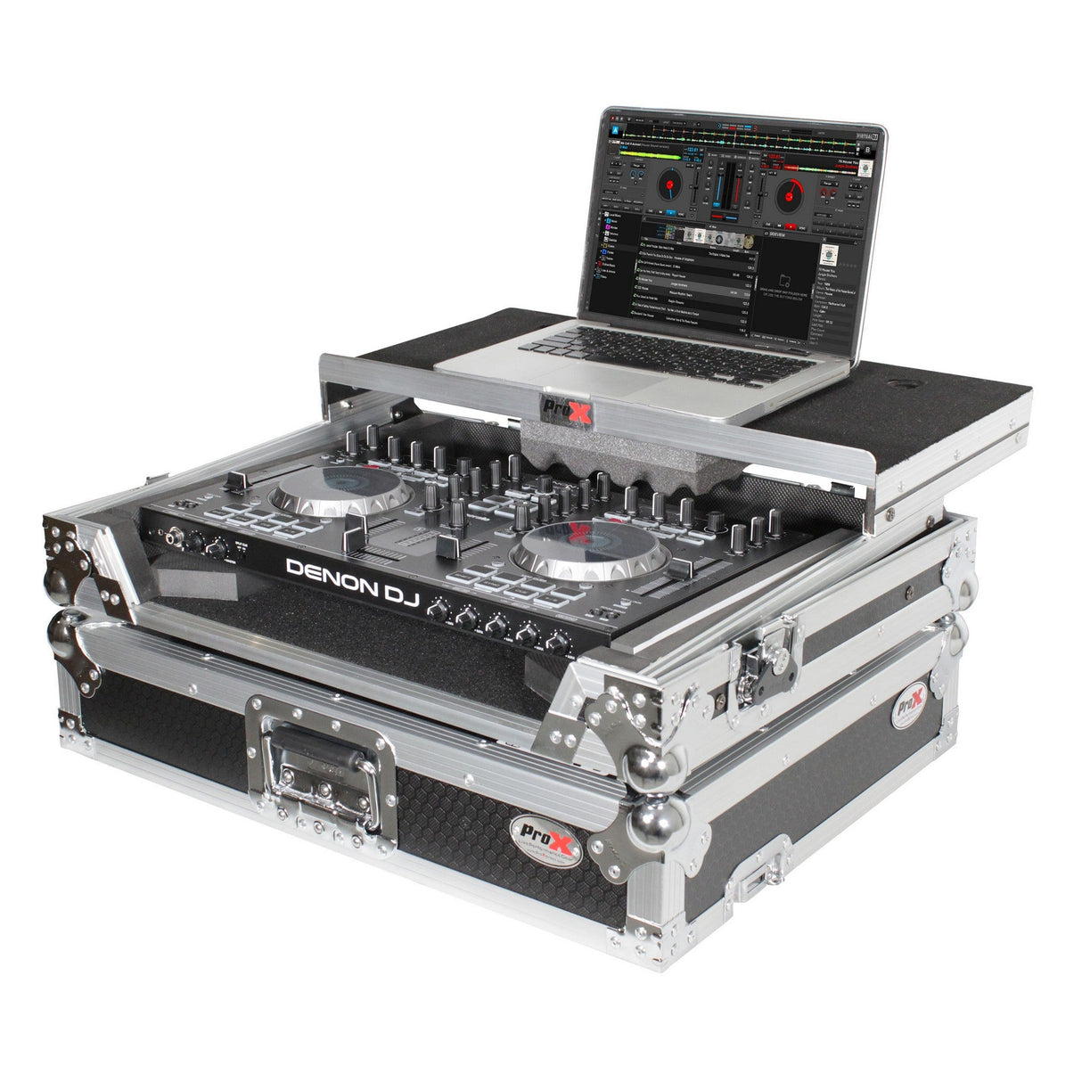 ProX XS-UXLT MK2 Case for Medium Size DJ Controllers with Sliding Laptop Shelf