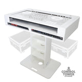 ProX XZF-DJCT W 2U CASE Control Tower DJ Podium for Pioneer DJ DDJ-REV7, XDJ-XZ, DDJ-1000, RANE One