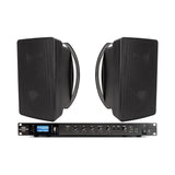 Pure Resonance Audio Meeting Room Sound System with 2 S6 Surface Mount Speakers and RMA120BT 120W Bluetooth Mixer Amplifier
