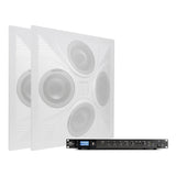 Pure Resonance Audio Conference Room Sound System with 2 SD4 SuperDispersion Ceiling Speaker Arrays and RMA240BT 240W Bluetooth Mixer Amplifier