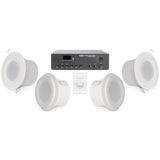Pure Resonance Audio Business Background Music System with (4)C5 Ceiling Speakers, MA60BT Bluetooth Mixer Amplifier and VC50W Volume Control