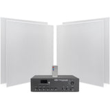 Pure Resonance Audio Background Music System with (4)SP8 Ceiling Tile Speakers and MA60BT Bluetooth Mixer Amplifier