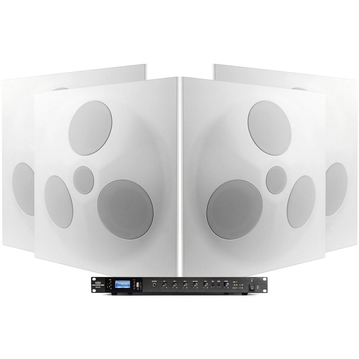 Pure Resonance Audio Sanctuary Sound System with (6) SD5 Ceiling Tile Speakers and RMA350BT Rack Mount Bluetooth Mixer Amplifier