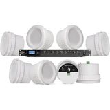 Pure Resonance Audio Office Ceiling Sound System with 8 C5 Ceiling Speakers and RMA120BT 120W Bluetooth Mixer Amplifier