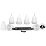 Pure Resonance Audio Background Music Sound System with (8)PD4W Pendant Speakers, RMA240BT Bluetooth Mixer Amplifier, and BTR1 Bluetooth Receiver