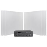 Pure Resonance Audio Office Sound System with 8 SP8 Ceiling Tile Speakers and MA120BT 120W Bluetooth Mixer Amplifier