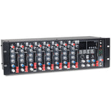 Pure Resonance Audio MX9 9-Channel Rack Mount Mixer with Bluetooth and Effects