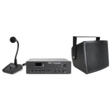 Pure Resonance Audio Paging Sound System with S10 All-Weather Stadium Loudspeaker, MA120BT Bluetooth Mixer Amplifier, and PTT1 Push-to-Talk Microphone