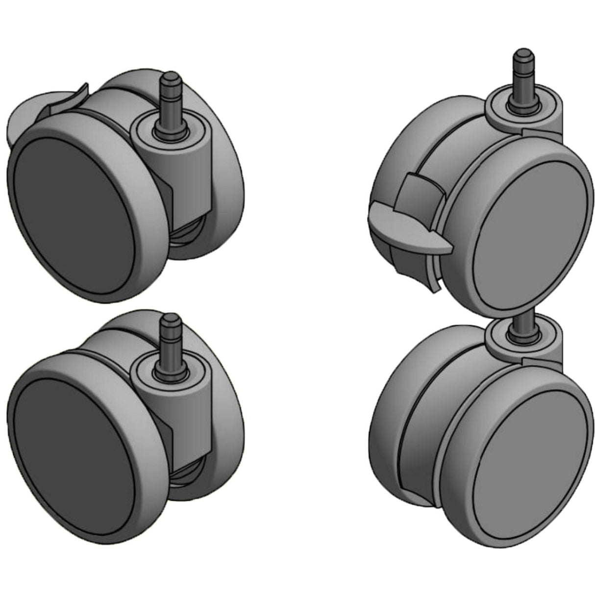 QOMO QBB481A81 BalanceBox 400 Wheels Upgrade Kit, 4-Pack