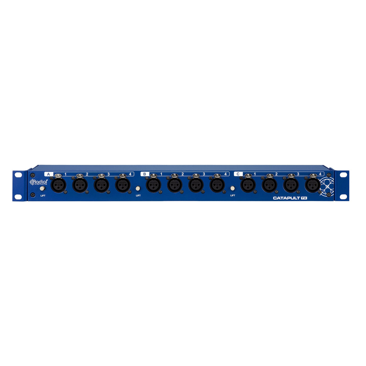 Radial Catapult Rack 12 Channels CAT5 Rackmount Analog Audio Distribution Snake