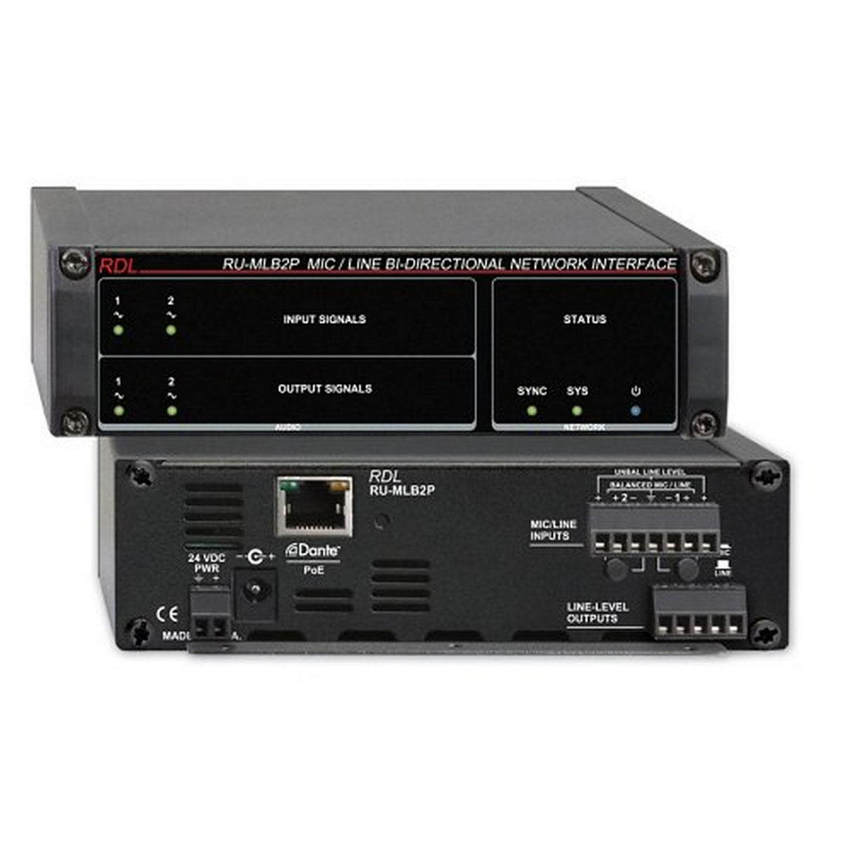 RDL RU-MLB2P Mic/Line Bi-Directional Network Interface