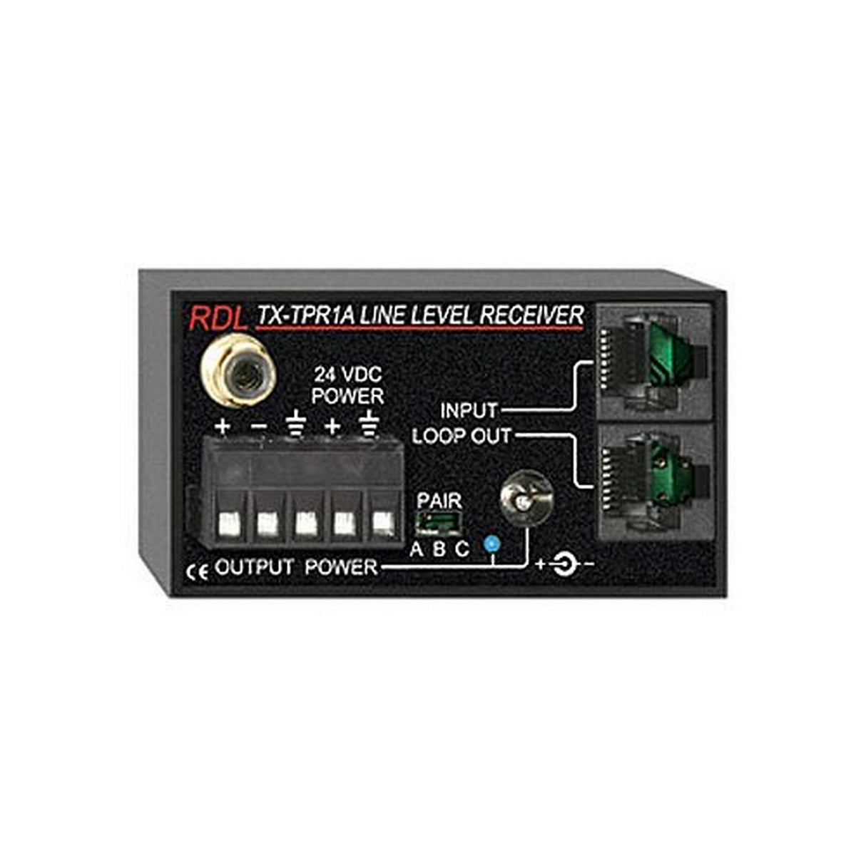 RDL TX-TPR1A Active Single-Pair Receiver, Twisted Pair Format-A, Balanced Line Output